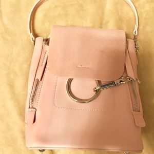 Blush pink bangle circle front flap mini b…